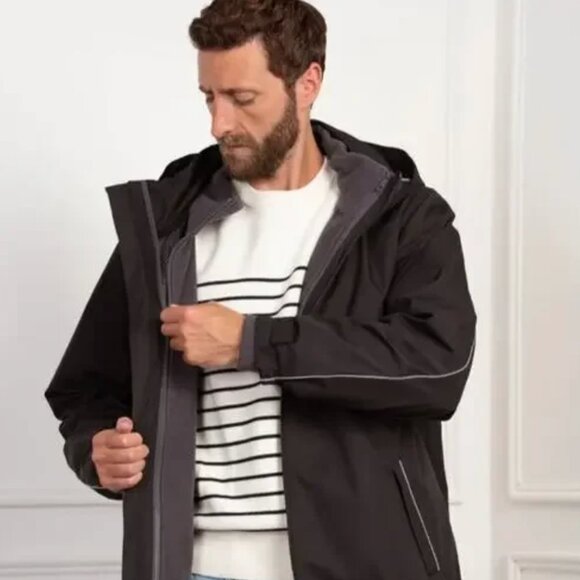 Seraphine Men's 6-in-1 Raincoat/Fleece Jacket - Black - Size XL NWOT - Picture 4 of 15